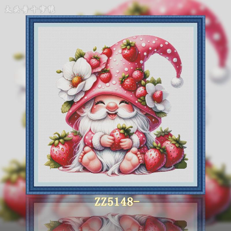 【ZZ5148-红莓小矮人】十字绣2025新款手工客厅卧室小件可爱卡通