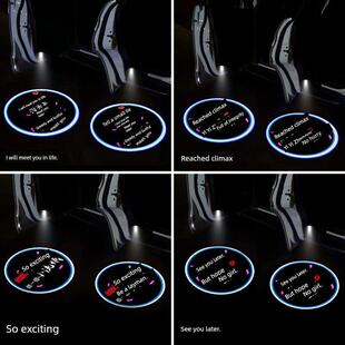 汽车车门迎宾灯车门灯感应开门灯投影照地灯车内氛围灯改装饰用品