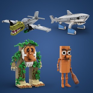 Tralalero sahur 脑腐动物Tung Tralala积木玩具 AI山海经