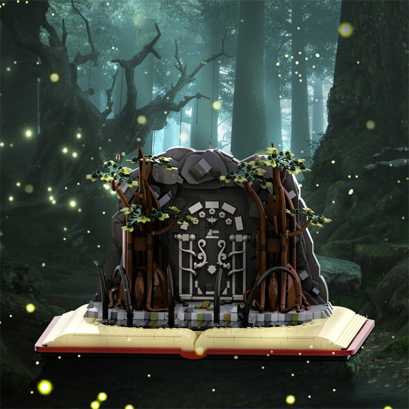 积木玩家MOC指环王护戒使者小型人体模型展示台都林之门玩具