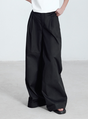 CERTAINEUPHORIA2024精梳匹马棉中性阔腿直筒休闲裤长裤男女同款