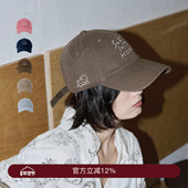 卢昱晓同款 Oohhygge软顶灵光小狗鸭舌帽立体刺绣休闲棒球帽