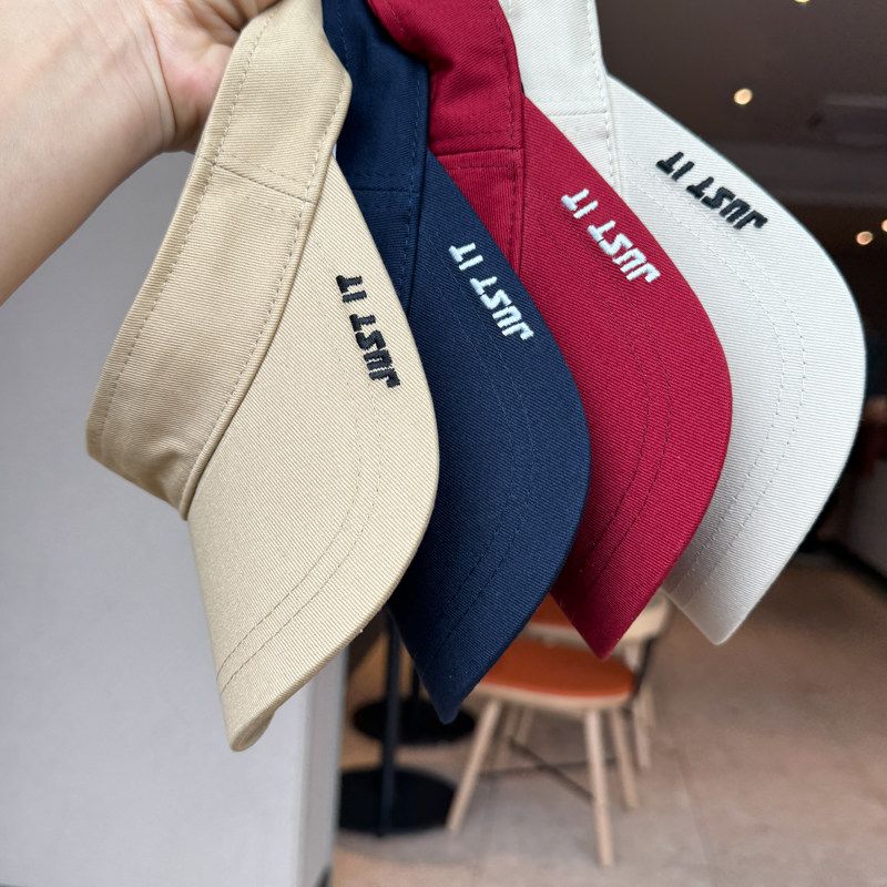 新款纯棉字母空顶帽运动出游男女