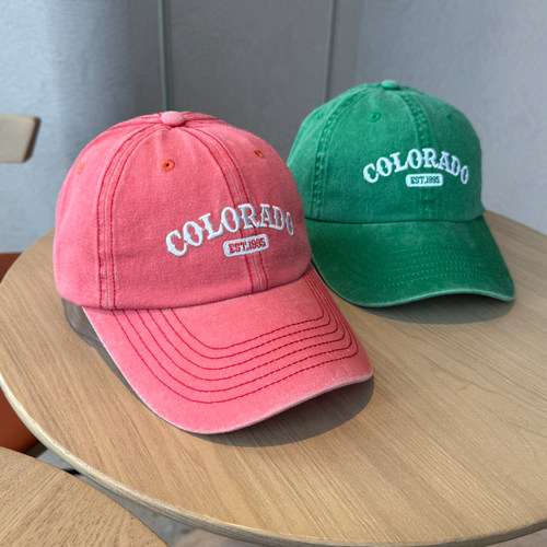 春夏季新款蓝色牛仔软顶棒球帽女