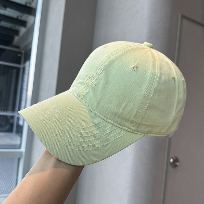 春夏薄款水洗棉软顶棒球帽子女刺绣字母百搭显脸小大头围鸭舌帽男