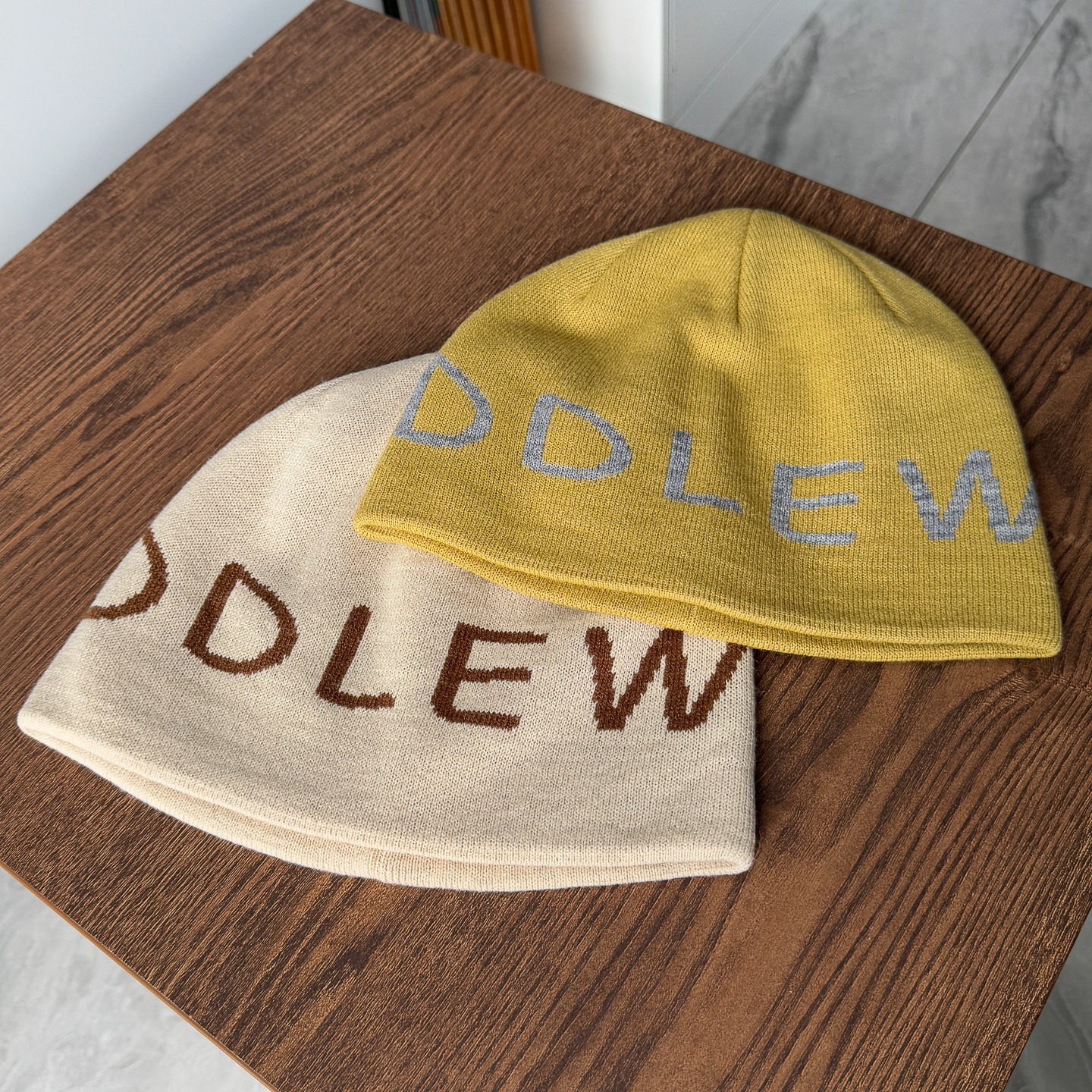 美式潮流字母印花针织毛线帽子男女秋冬新款保暖护耳时尚包头冷帽