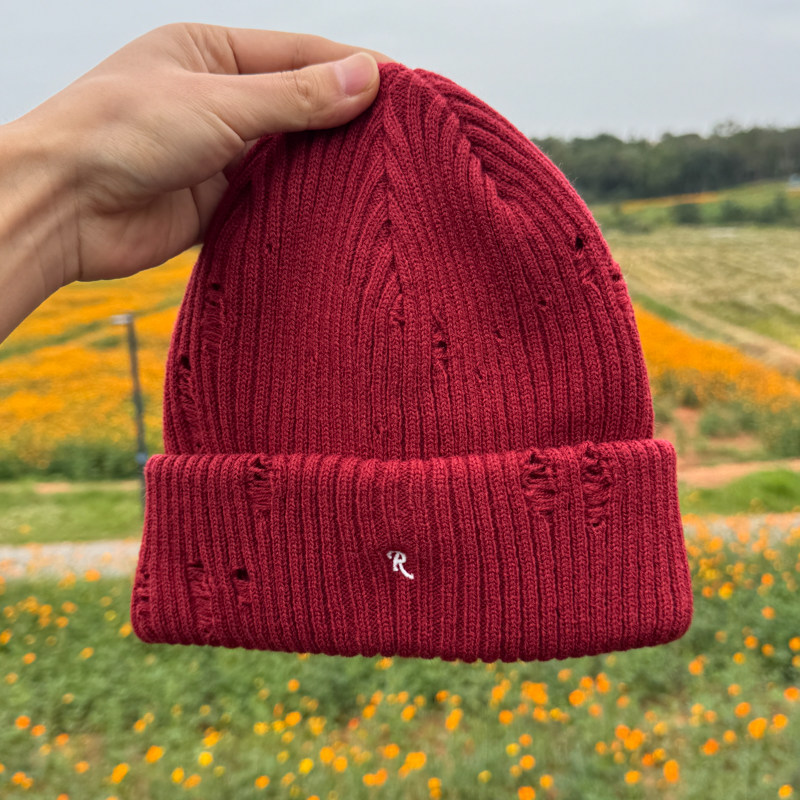 美式街头潮牌破洞大学生情侣针织帽女秋冬户外护耳冷帽毛线帽男