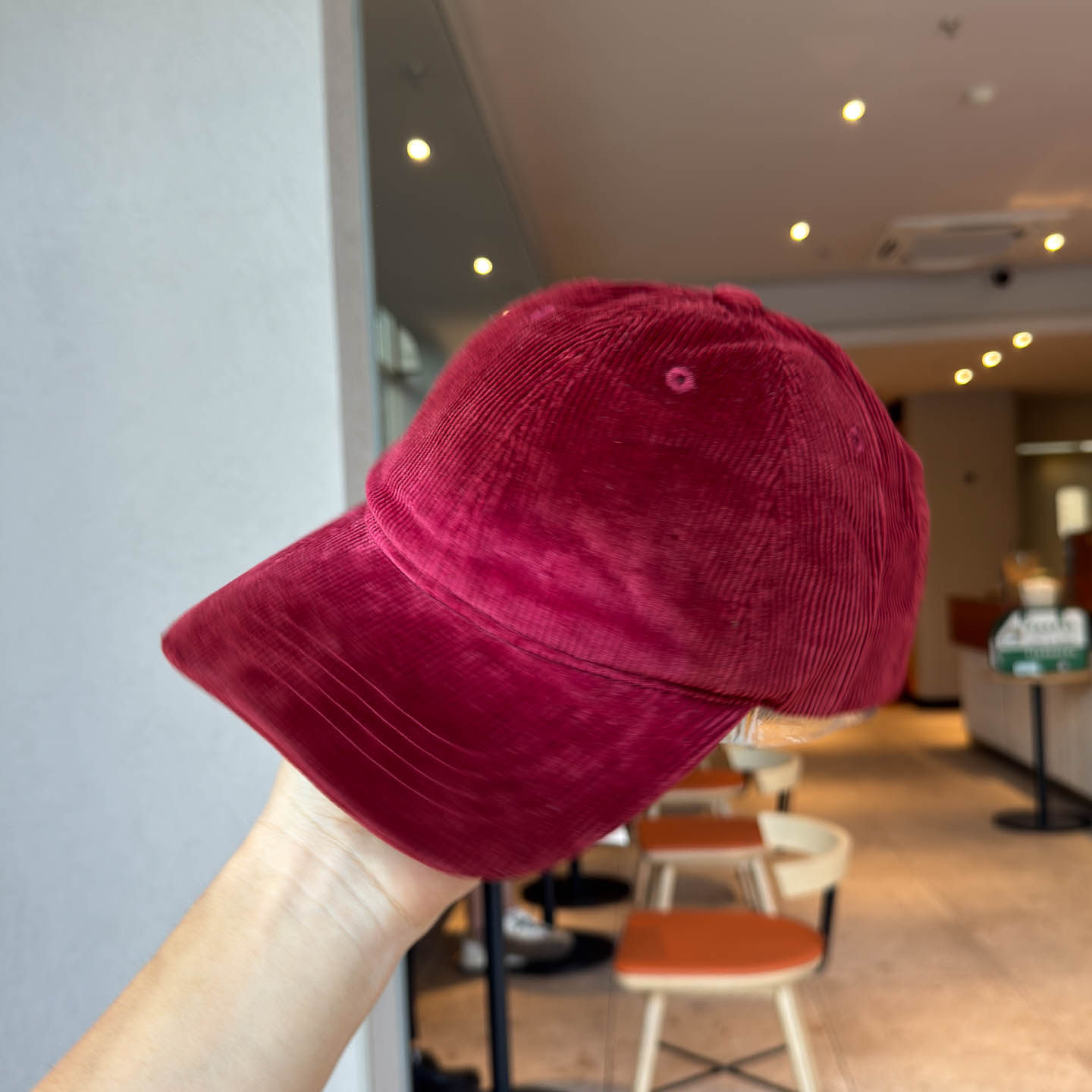 秋冬新款渐变色灯芯绒棒球帽子男女宽檐显脸小休闲百搭遮阳鸭舌帽