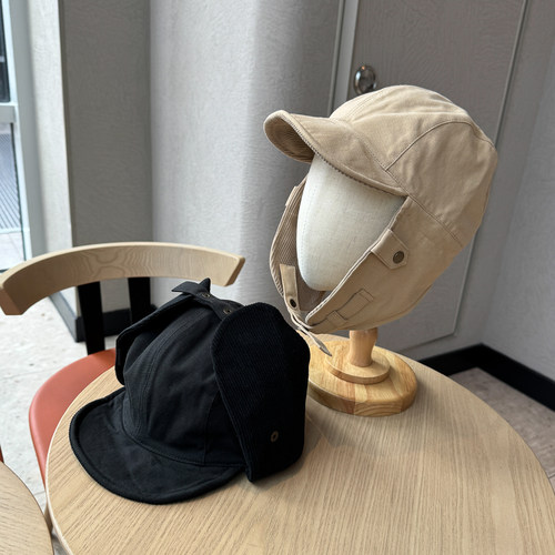 25秋冬双面可戴灯芯绒保暖雷锋帽