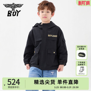 连帽工装 儿童潮牌上衣潮酷时尚 外套男女童中大童 25春秋季 BOY童装