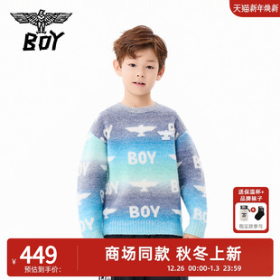 男童女童亲子装 BOY童装 潮流套头针织衫 儿童毛衣时尚 25秋冬新款