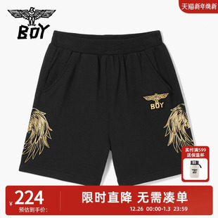 翅膀舒适运动休闲裤 儿童潮牌短裤 男童女童中大童 25春新品 BOY童装