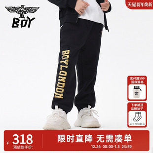 秋冬厚款 BOY童装 长裤 字母印花潮流时尚 中大童男女 运动裤 加绒