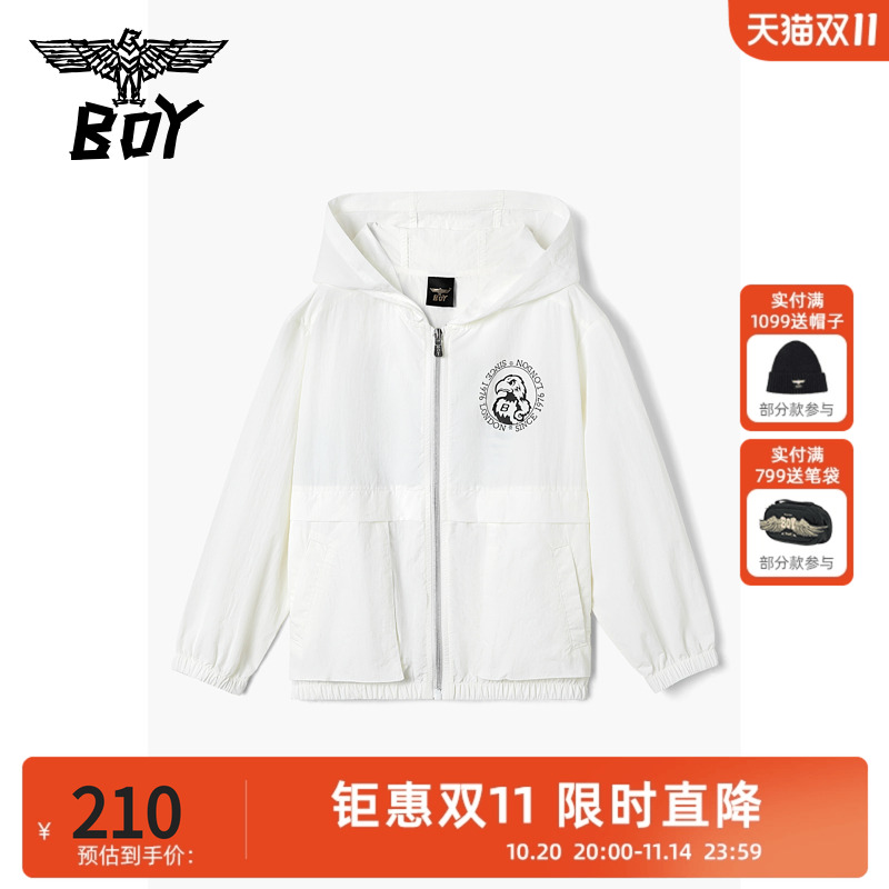 BOY童装潮流经典印花春季宽松外套男女童夹克时尚外搭