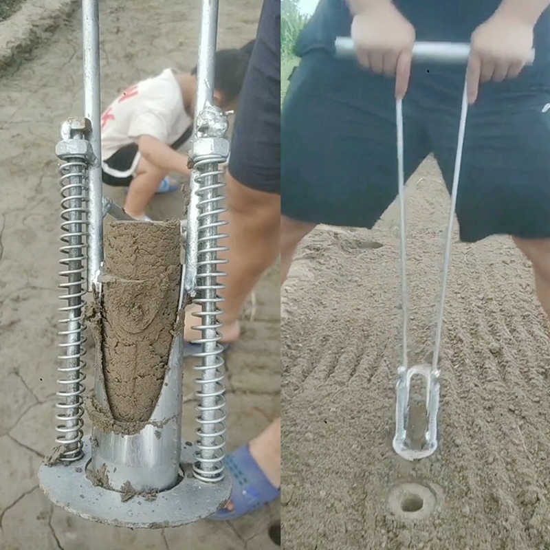 种植打孔神器破膜器栽苗打洞器大棚地膜草坪泥土扎眼挖坑农用工具