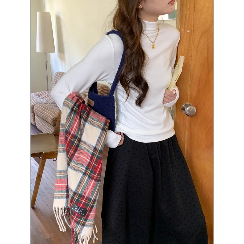 3th Morning 人手一件 软糯亲肤半高领显瘦长袖打底衫ZY3617