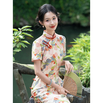 【玫瑰】新中式改良旗袍少女日常可穿年轻款2025新款订婚礼裙高端