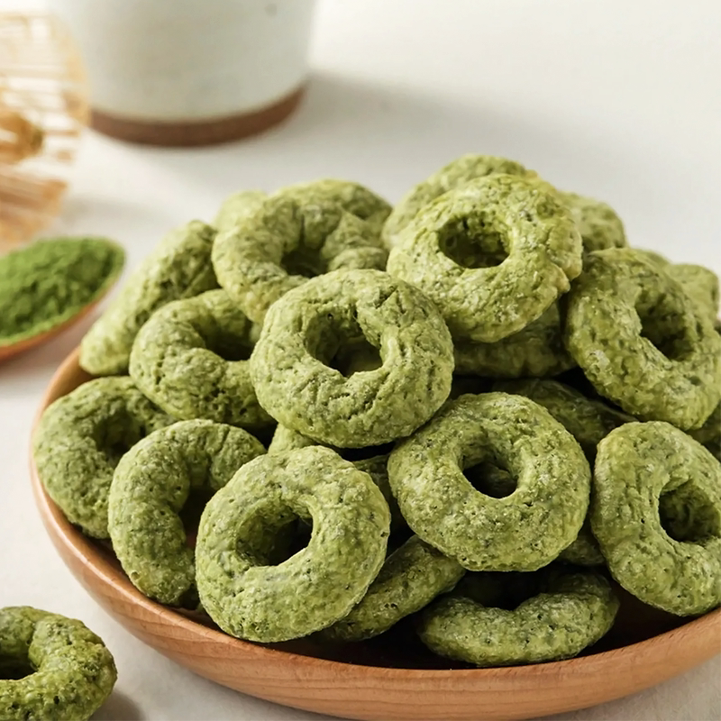 九点乐抹茶脆小圈贵州铜仁抹茶非油炸酥脆饼干下午茶点休闲零食品