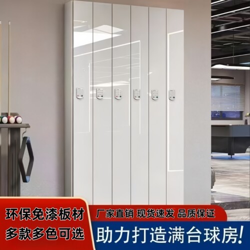 台球杆柜子无人自助台球室厅房展示感应密码扫码锁会员专用存杆柜