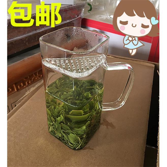加厚耐热玻璃 月牙杯 带茶隔过滤泡茶器个人杯水杯花茶绿茶杯茶具