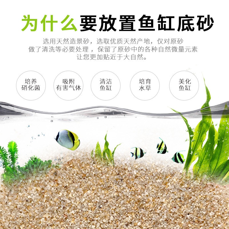鱼缸造景底砂装饰石头水晶南美原生三湖水族箱水草乌龟用铁胆沙子