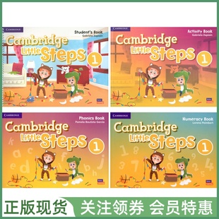 Steps 一级学生用书练习册拼读数字书套装 Phonics Cambridge Little Numeracy Student Pack 剑桥幼儿英语教材 Book Activity