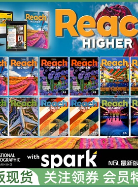国家地理少儿英语教材 Reach Higher with Spark 带电子书帐号 1A-1B-2A-2B-3A-3B-4A-4B-5A-5B-6A-6B NGL reachhigher 鲸鱼外教