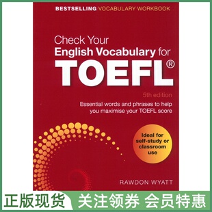 Bloomsbury出版 Check Your English Vocabulary for TOEFL 托福英语词汇检测 练习本手册 Rawdon Wyatt Workbook