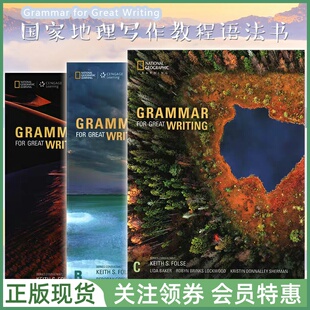 NGL英语大写作语法教材 Grammar for Great Writing ABC 学生用书 国家地理 英语写作配套语法书