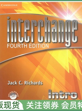 剑桥国际英语教程 Interchange Fourth edition Intro Student's Book with Self-study DVD-ROM 入门级学生用书带光盘 四版 IC4