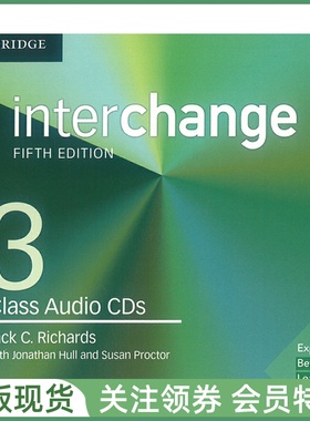 剑桥国际英语教程 Interchange Fifth edition Level 3 Class Audio CDs 三级音频光盘 五版 IC5