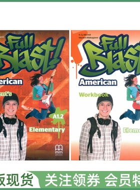 MM青少英语教材 Full Blast American English Elementary A1.2  学生用书练习册套装2级 美音版 双恩出版