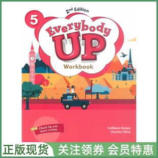牛津少儿英语教材 Everybody Up 2nd Edition Level 5 Workbook 五级练习册 新版二版美语 oxford