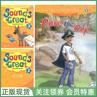 Great 三级学生3本套装 Book 幼儿少儿英语拼读教材 Sounds Workbook Long Readers Compass出版 Vowel and Student