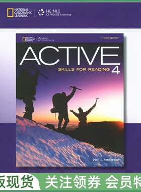 国家地理 积极英语阅读教程 Active Skills for Reading 4 Audio CD 四级音频光盘 专项技能训练教材 cengage Explorer NGL