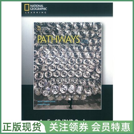 国家地理听说技能训练教材 Pathways Second Edition Listening Speaking Level 3 Classroom DVD Audio CD三级听说音视频光盘