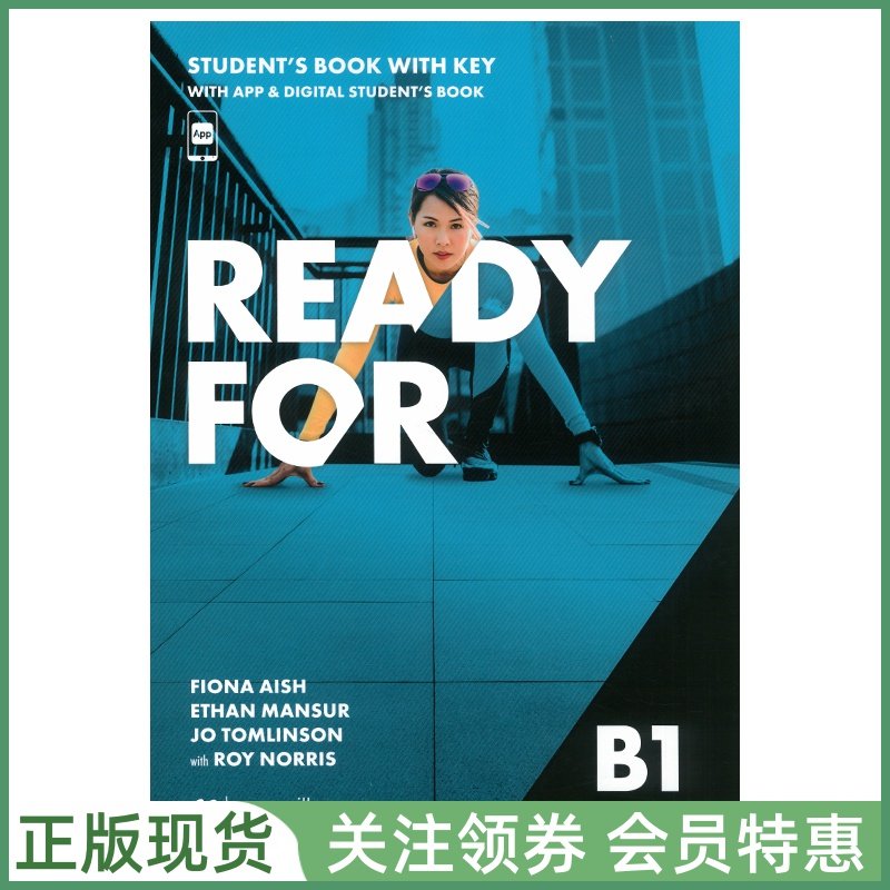 麦克米伦剑桥考试备考用书 Ready for B1 Preliminary Student's Book with Key and Digital App PET学生用书带答案帐号macmillan