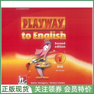 English cambridge PE二版 DVD Playway PAL Edition Second 一级视频光盘 剑桥幼儿英语教材 Level version
