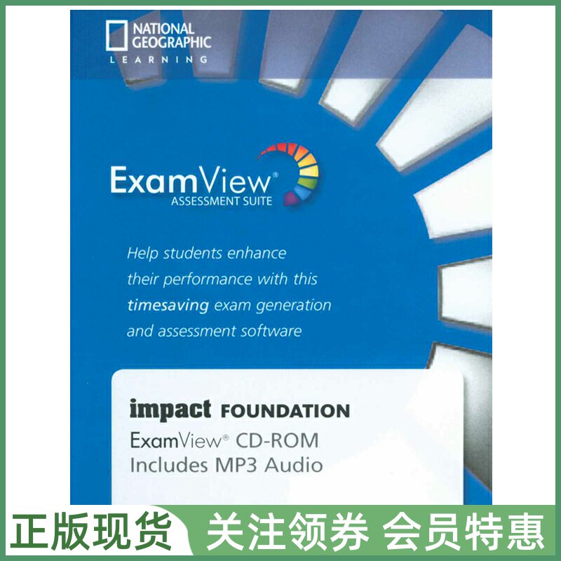 国家地理中学成人英语教材 Impact British Foundation Assessment CD-ROM with ExamView 入门级测试软件光盘 英音版NGL