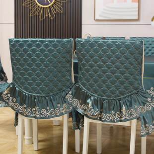 新款简约现代茶几餐桌布布艺餐椅套椅子套罩椅垫高端轻奢欧式台布