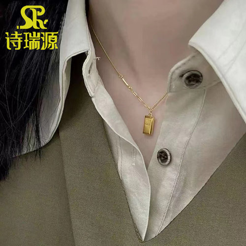 诗瑞源女套链项链小金条
