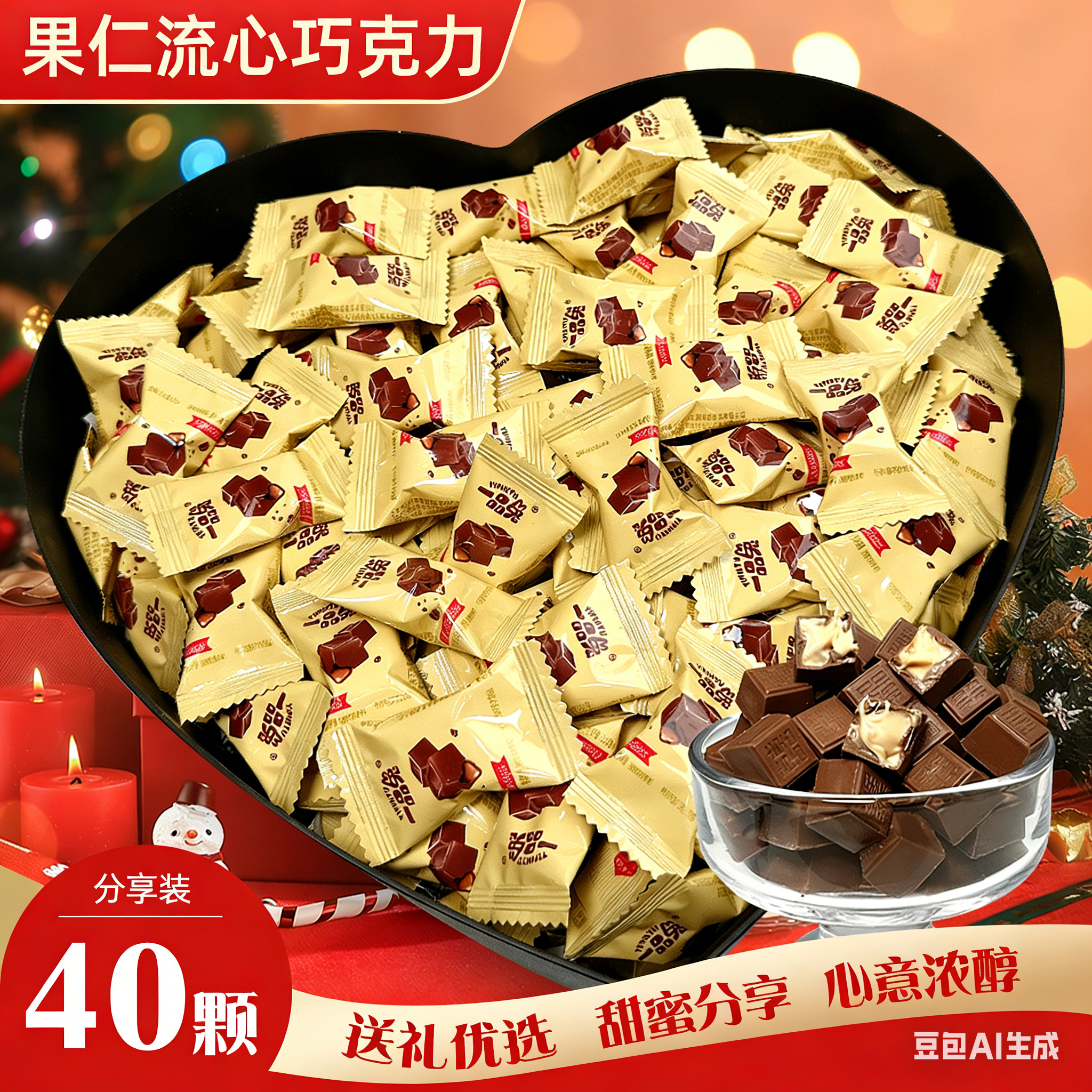 一品兔果仁爆浆流心巧克力网红小吃夹心休闲零食糖果（代可可脂）,零食/坚果/特产,果仁巧克力,淘宝优惠券,粉丝福利购,淘宝优惠卷