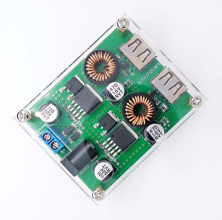 DC-DC降压稳压车载快充模块USB手机充电板12V/24v转5VQC3.0FCPSCP