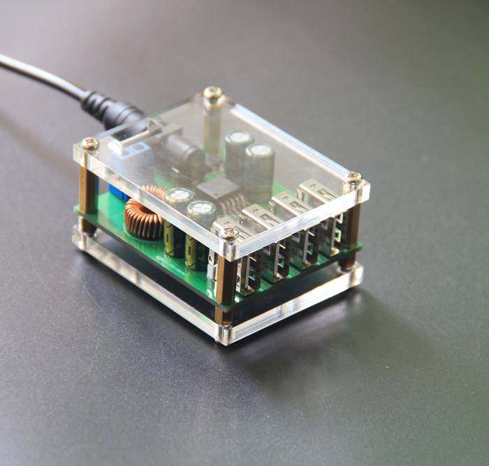 DC降压模块4USB输出9V12V24v36V转5V/5A车载降压充电电源转换器