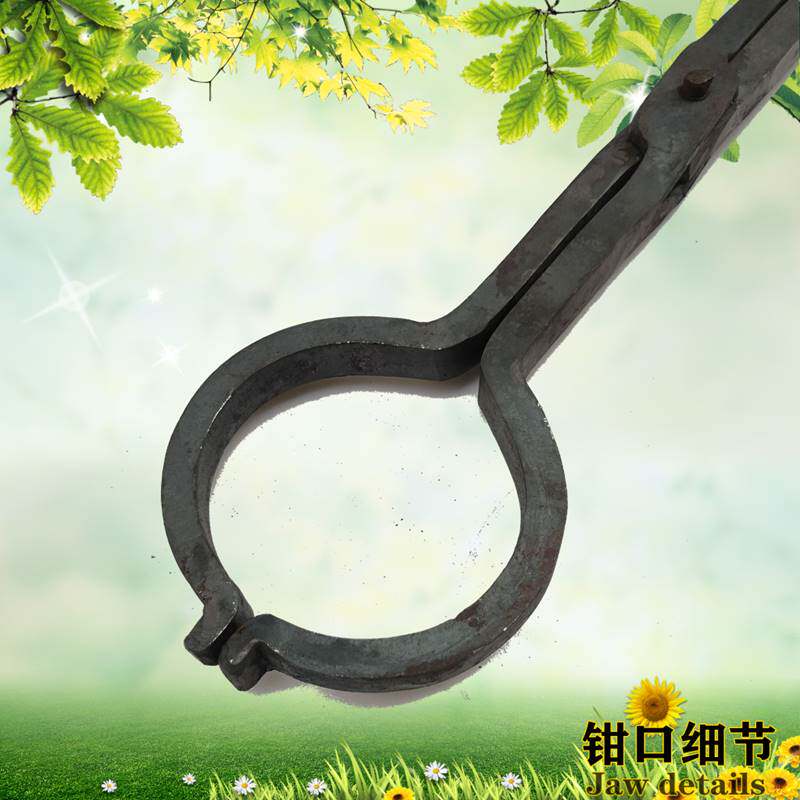 夹狗钳手工锻打抓狗打疫苗救助流浪狗加粗加厚带胡多功能防咬工具
