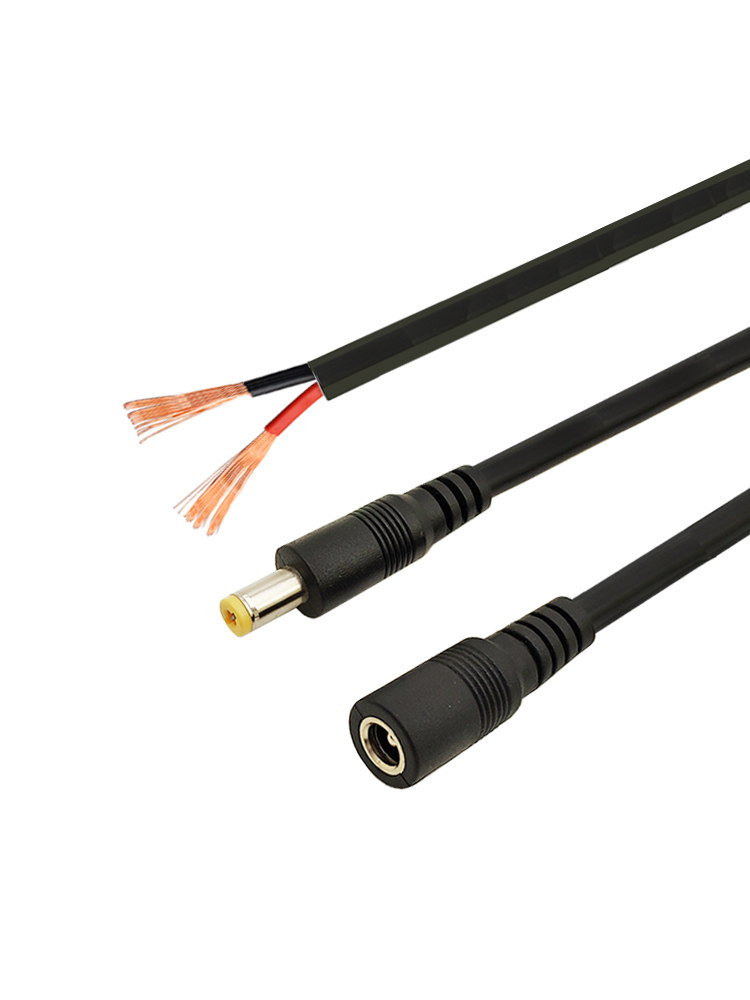 加粗纯铜DC头电源线12V10A电源24V公头母头连接线DC接头5.5-2.1mm