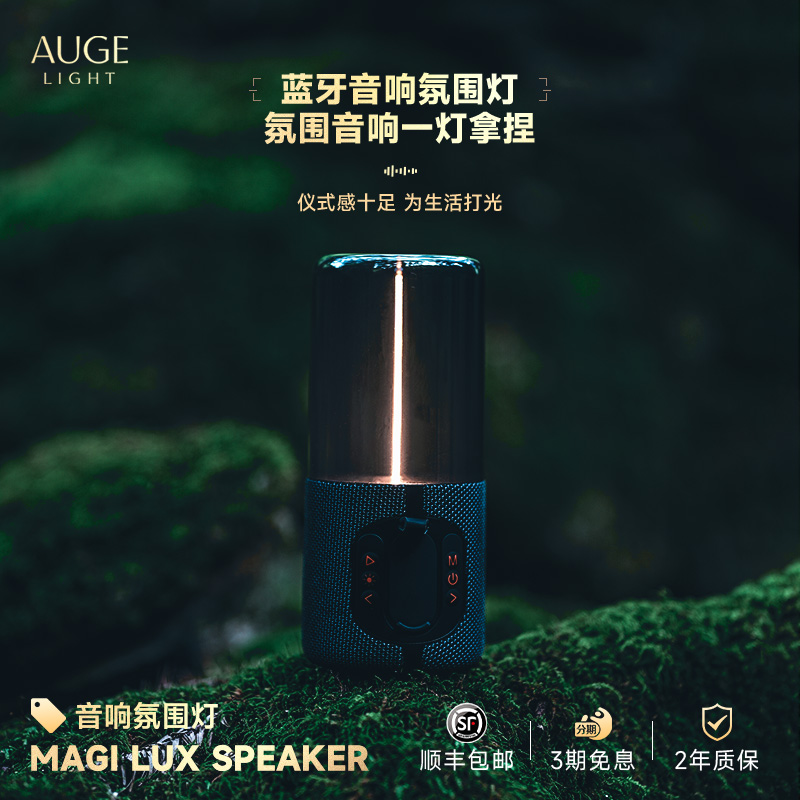 Augelight小夜灯无线蓝牙音响氛围灯充电装饰卧室床头创意台灯