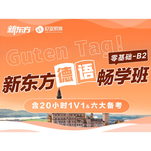新东方德语网课课程零基础入门自学德福考级教程A2/B2一对一口语