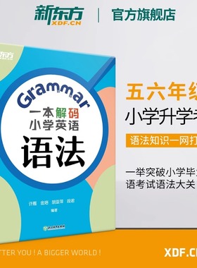 新东方一本解码小学小升初英语语法专项训练五六年级小升初英语阅读理解与完形填空强化训练聚焦剑桥YLE/KET核心考点