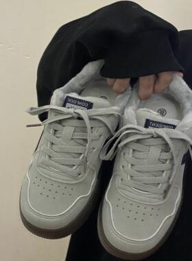 Trends！小众美式复古灰色德训鞋女2024厚底爆款运动休闲板鞋潮